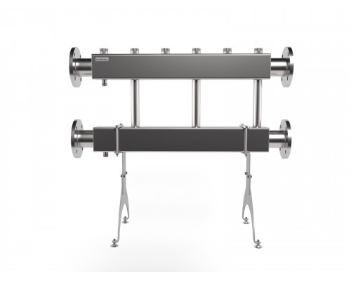 Модульный коллектор MKSS-600-3x32 (до 600 кВт, 2 магистр. подкл. Фл.Ду80, 3 контура G 1¼″ вверх или вниз)